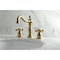 Kingston Brass KS1977AX 8" Widespread Bathroom Faucet, Brushed Brass KS1977AX - alternate 2